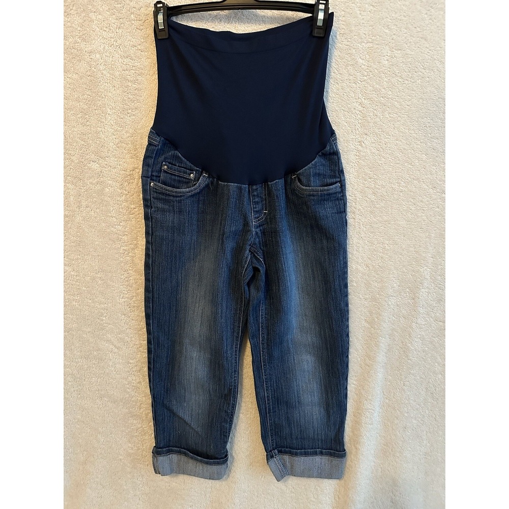 Oh Baby by Motherhood Full Panel Maternity Capri Jeans, Size Small
